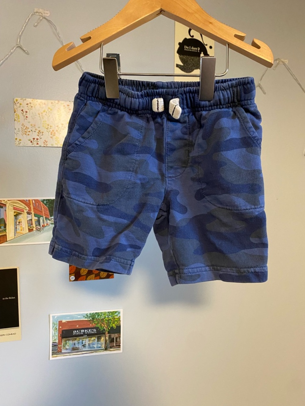 Carter's Navy & Royal Blue Camo Pull-On Shorts
